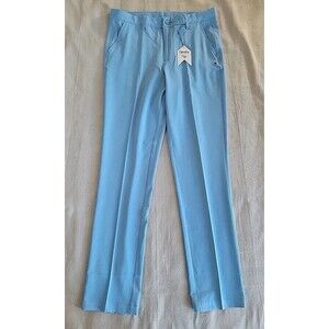 1764 Golf‎ Pants Mens 32x32 Blue Flat Front Performance Stretch Casual Logo NEW